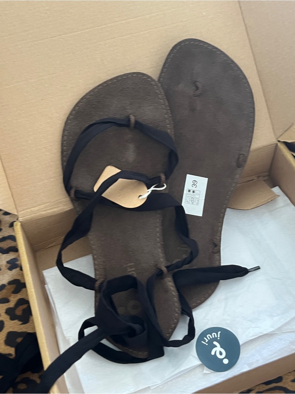 Women’s Barefoot Zero Drop Black Wrap Sandal with Lace-Up Straps
